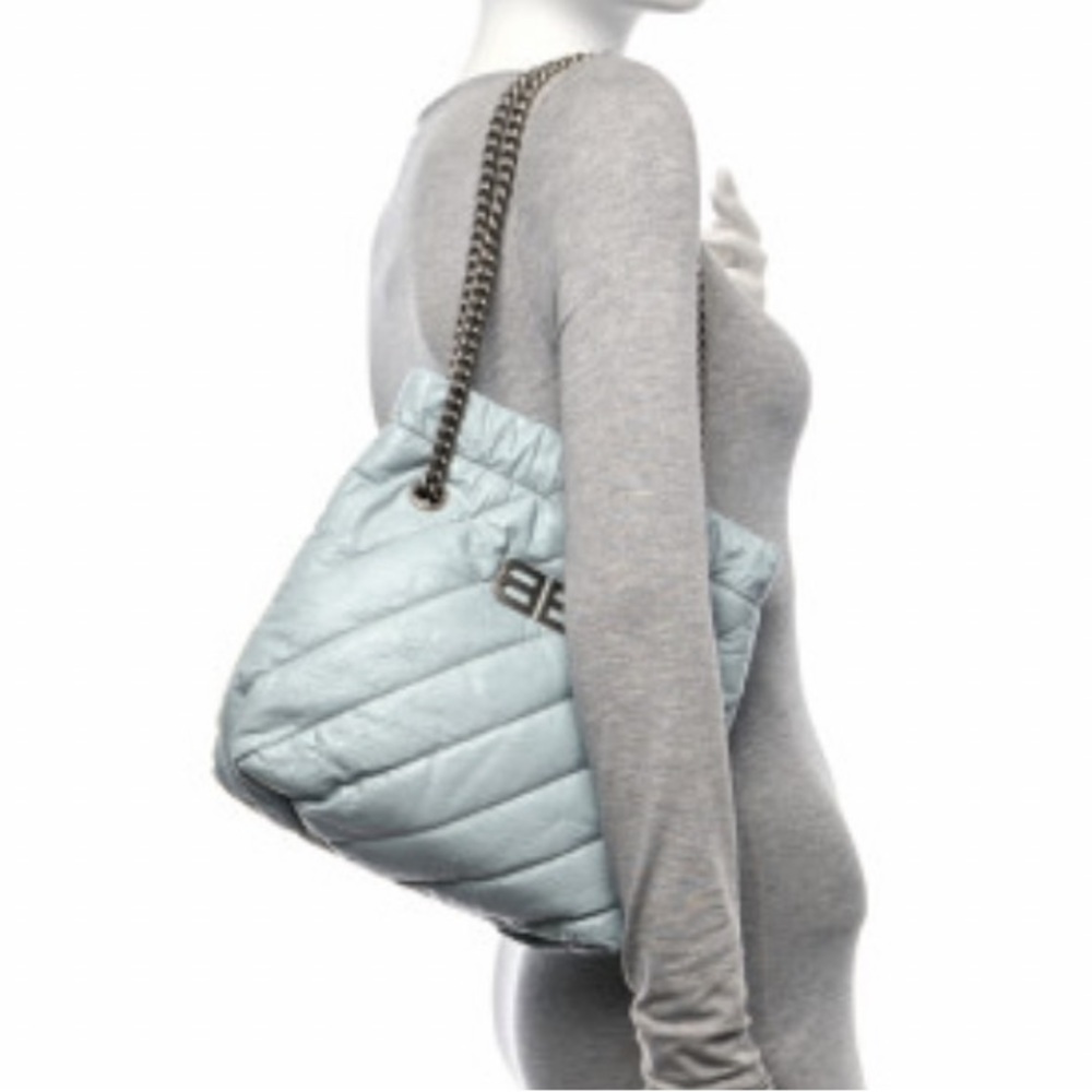 Balenciaga Sprayed Quilted Bag in Soft Powder Blue